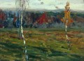 bouleaux d’automne 1899 Isaac Levitan plan paysager des scènes